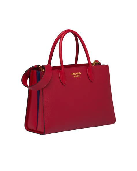 prada leather-trimmed palm tote bag|prada saffiano leather tote.